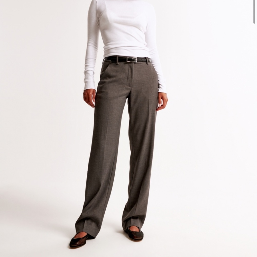 Abercrombie & Fitch Gray Tailored Trousers